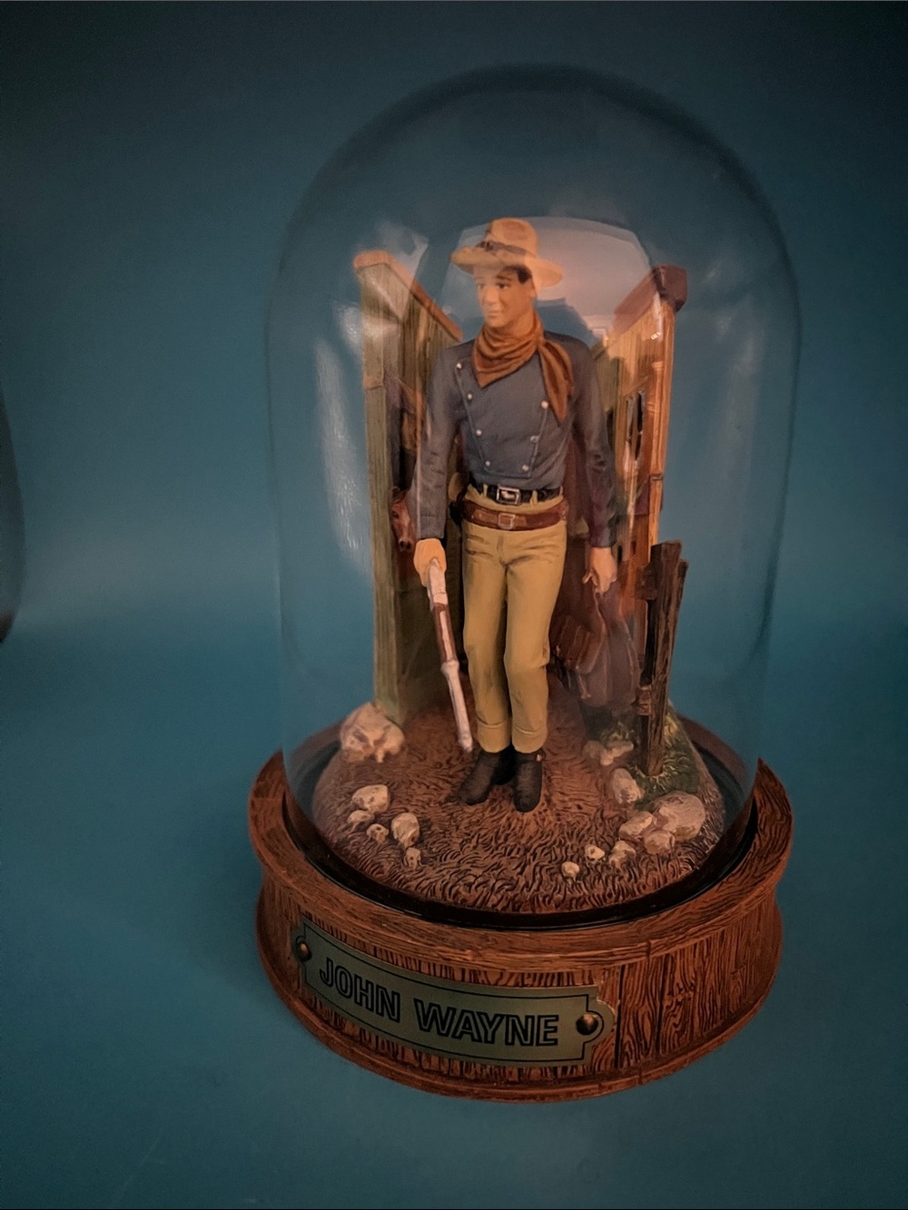 John Wayne limited edition hand painted Franklin Mint sculpture